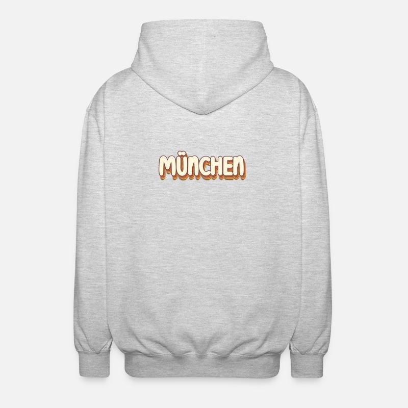Munich Munich Munich - Unisex Hooded Jacket - light heather grey