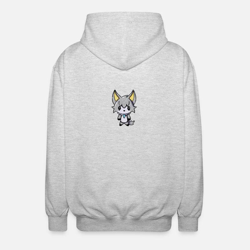 Wolf Wolfhound Vampire Emo - Unisex Hooded Jacket - light heather grey