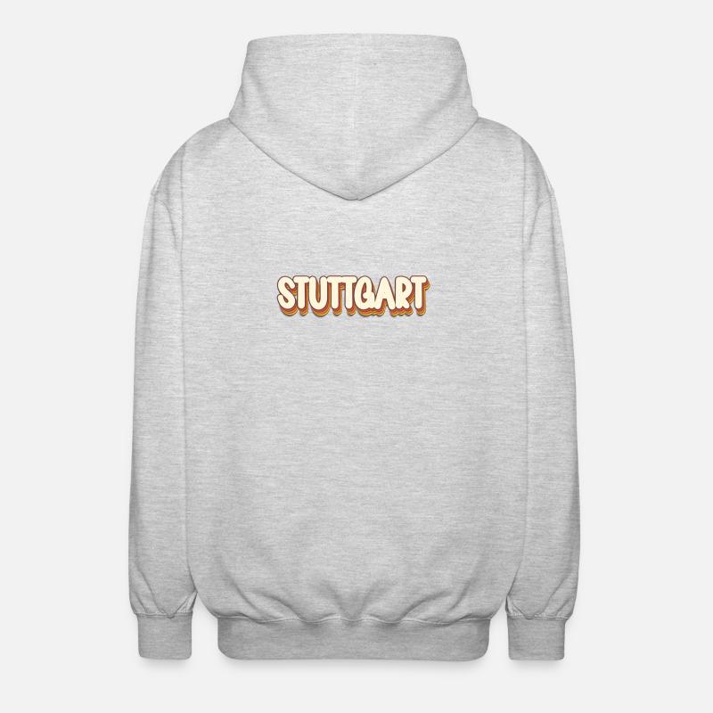 Stuttgartererin Stuttgarterer Stuttgarter - Unisex Kapuzenjacke - Hellgrau meliert