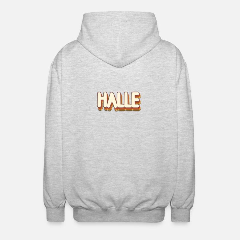 Halleserin Halleser Halle - Veste à capuche unisexe - gris clair chiné