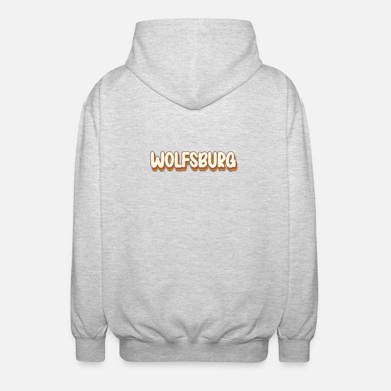 Wolfsburgerin Wolfsburger Wolfsburg - Unisex Kapuzenjacke - Hellgrau meliert
