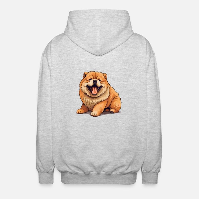 Chow Chow pour chien - Veste à capuche unisexe - gris clair chiné