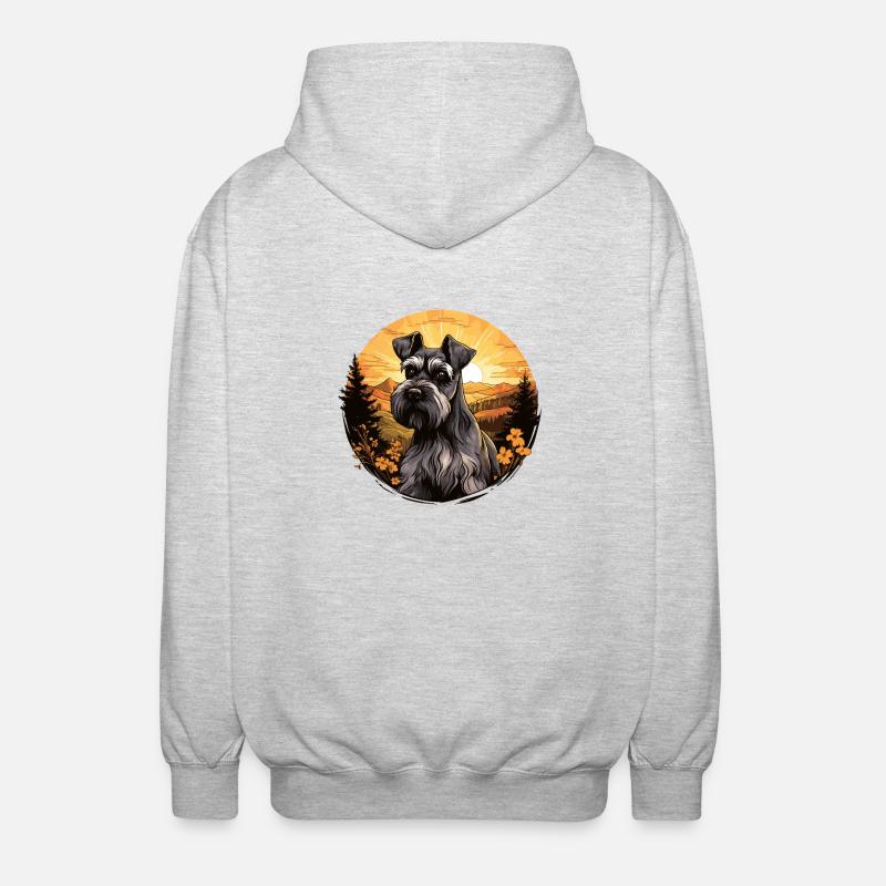 Schnauzer géant - Veste à capuche unisexe - gris clair chiné