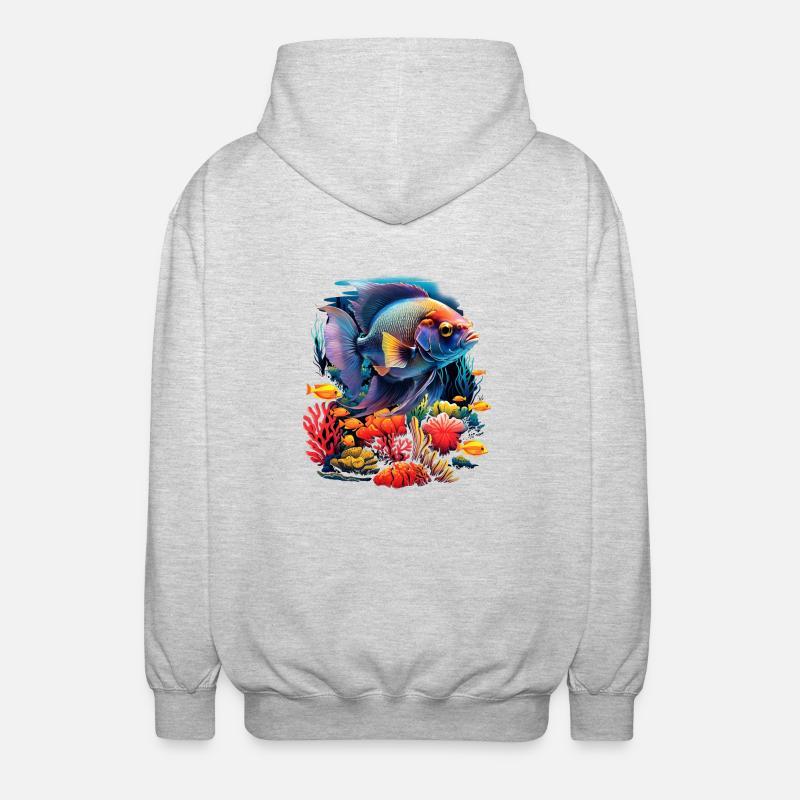 Skalar - Unisex Kapuzenjacke - Hellgrau meliert