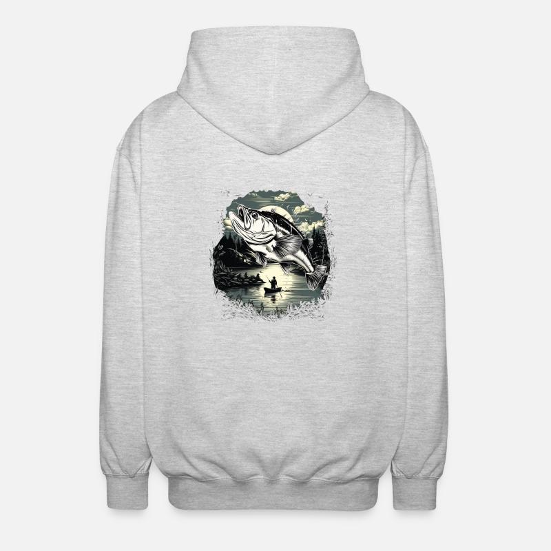 Poisson bar - Veste à capuche unisexe - gris clair chiné
