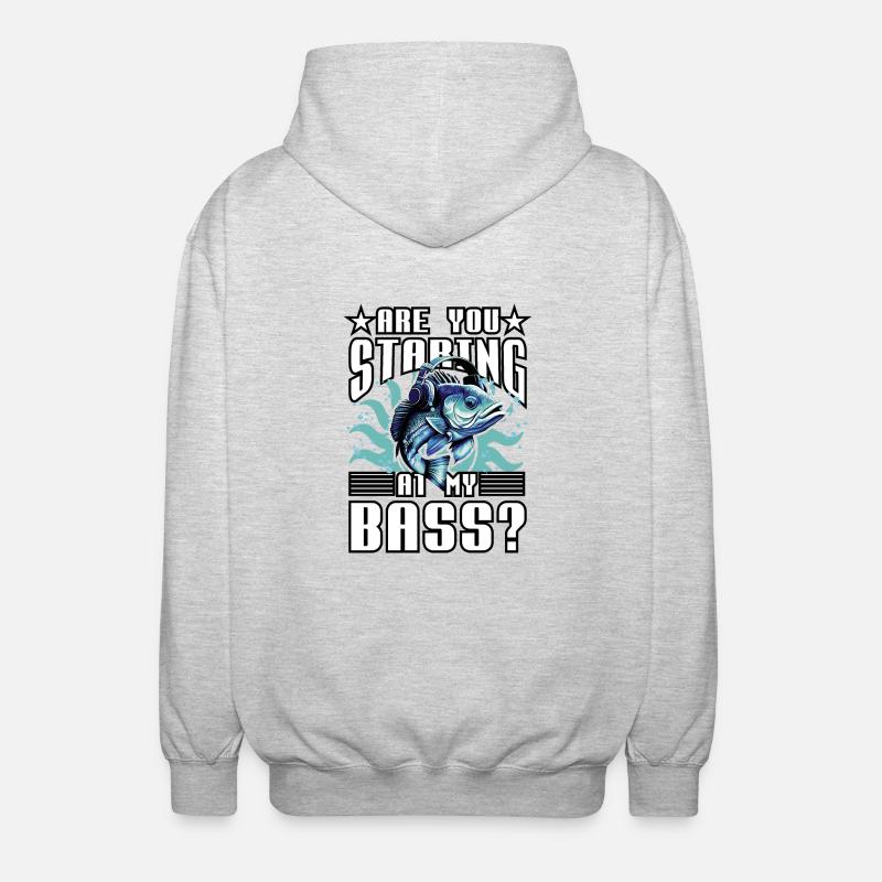 Regardez-vous ma basse ? - Veste à capuche unisexe - gris clair chiné