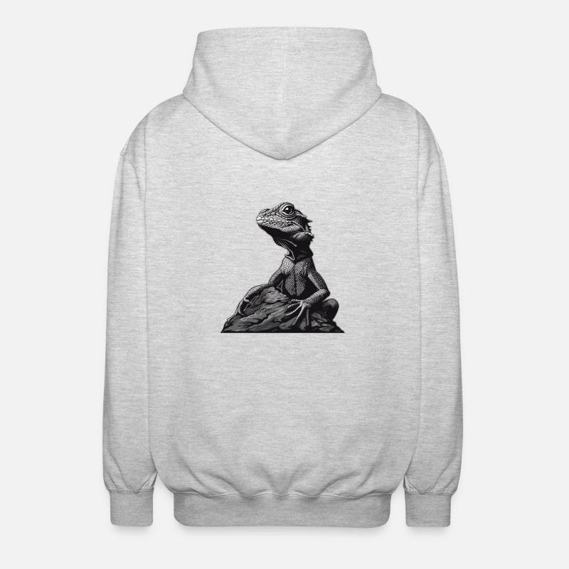 Agamen Agame - Veste à capuche unisexe - gris clair chiné