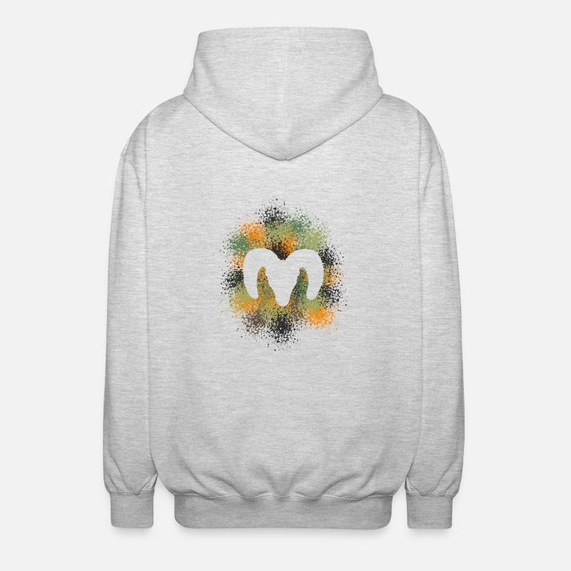 Dickhornschaf Jäger - Unisex Kapuzenjacke - Hellgrau meliert