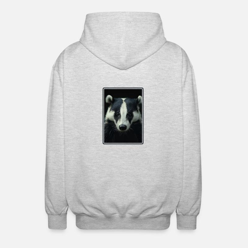 Blaireau Dachse Dachs - Veste à capuche unisexe - gris clair chiné