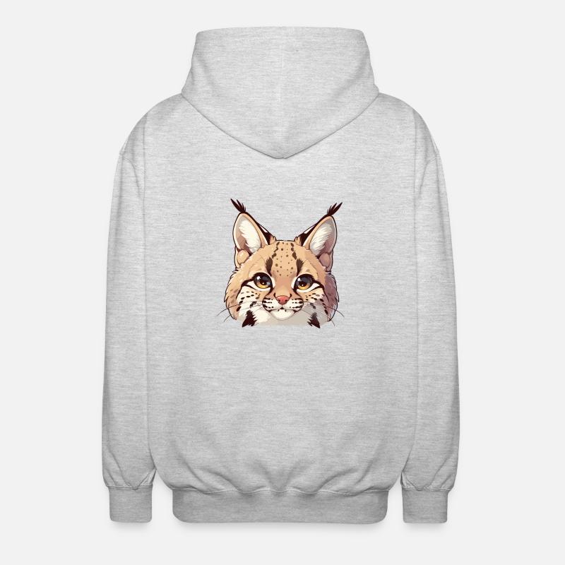Lynx Luchse Luchs - Unisex Kapuzenjacke - Hellgrau meliert