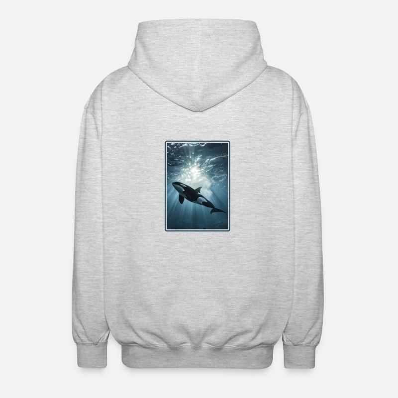 Orcas Orca - Unisex Kapuzenjacke - Hellgrau meliert