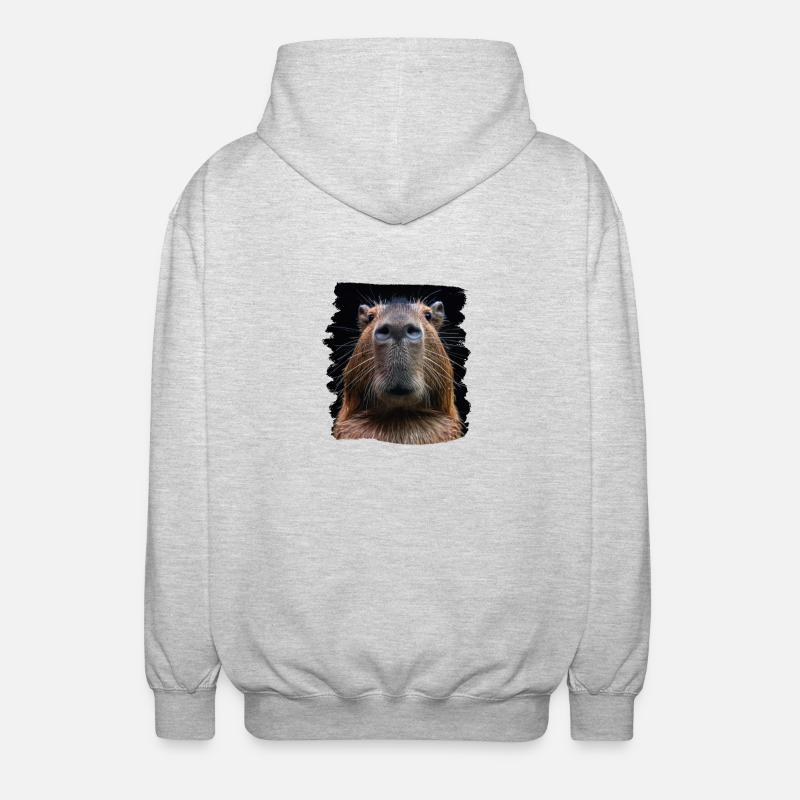 Capybaras Capybara - Veste à capuche unisexe - gris clair chiné