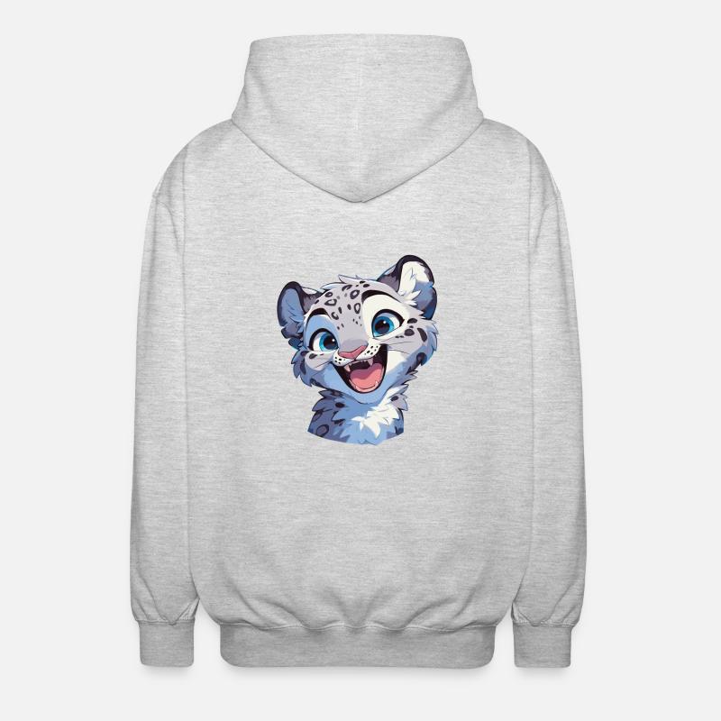 Snow Leopard Schneeleoparde Schneeleopard - Unisex Hooded Jacket - light heather grey