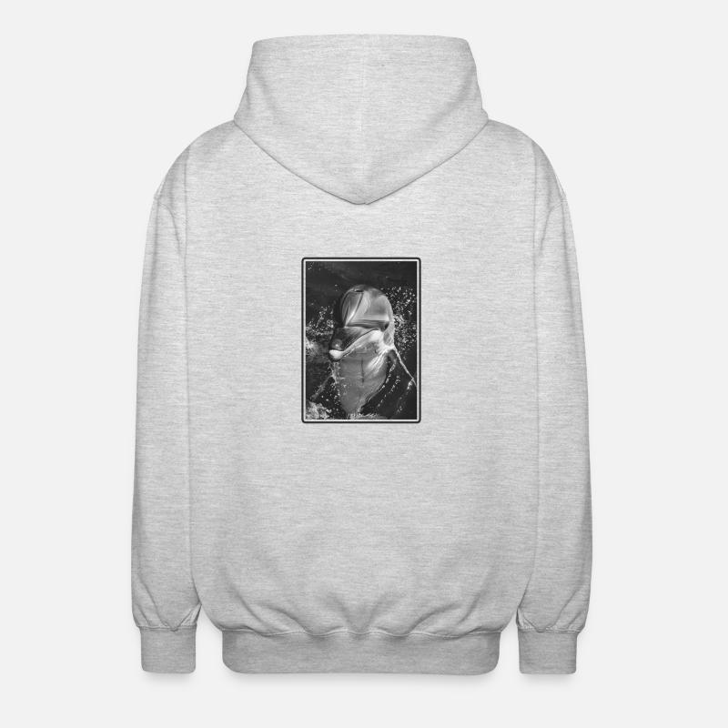Dolphin Dolphins Dolphin - Unisex Hooded Jacket - light heather grey