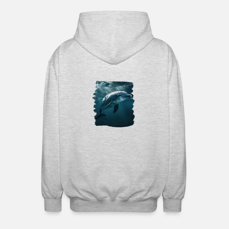 Dauphin Dauphins Dauphin - Veste à capuche unisexe - gris clair chiné