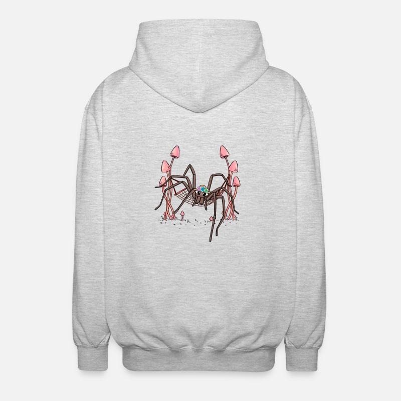 Spider Hanging Hammock Spider Web - Unisex Hooded Jacket - light heather grey