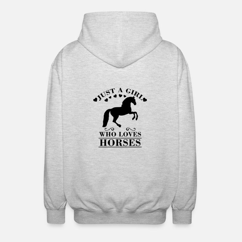 Drôle de dicton de cheval - Veste à capuche unisexe - gris clair chiné