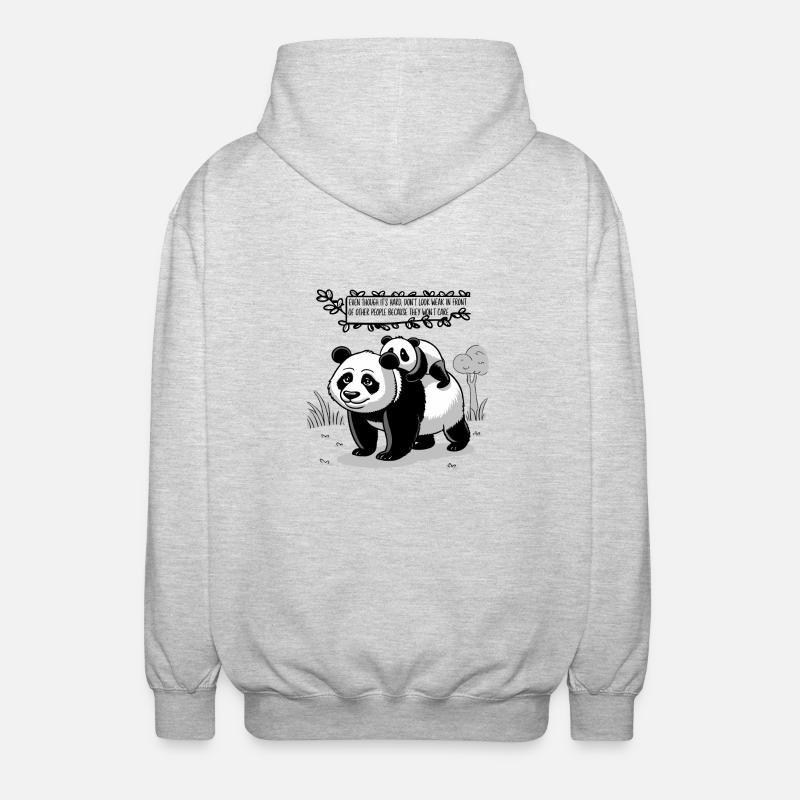 N’AYEZ PAS L’AIR FAIBLE - Veste à capuche unisexe - gris clair chiné