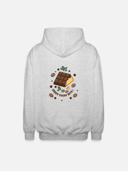 TABLETTES DE CHOCOLAT - Veste à capuche unisexe - gris clair chiné