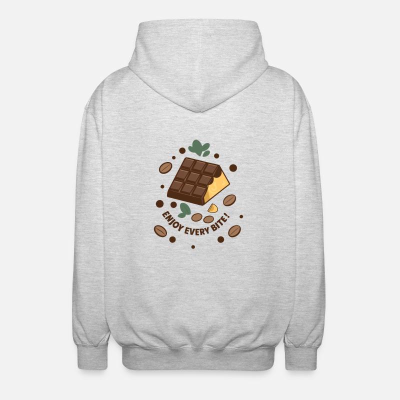 CHOCOLATE BARS - Unisex Hooded Jacket - light heather grey