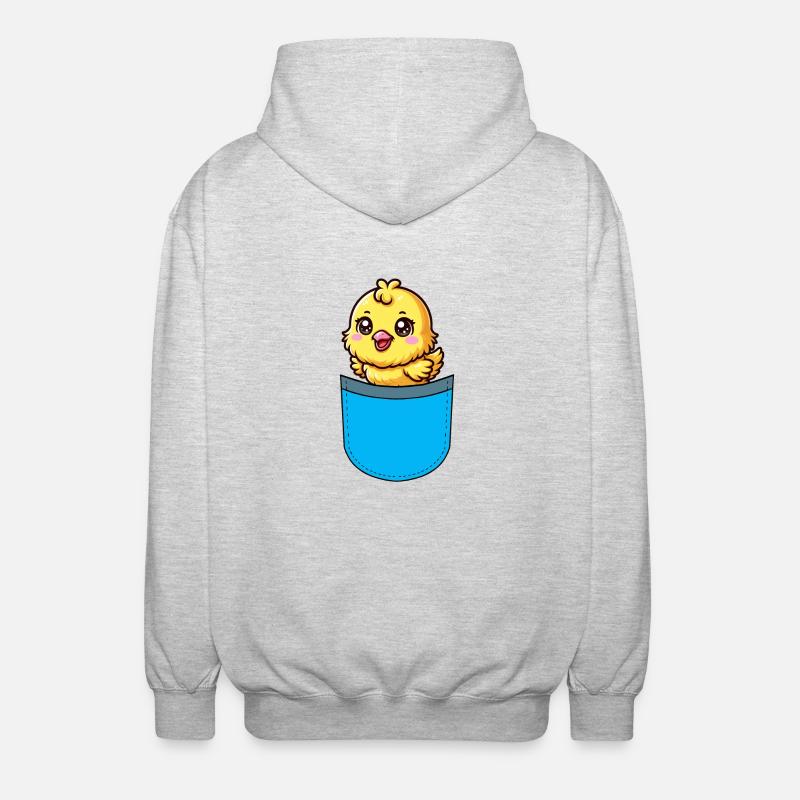 Poulet de Pâques Chicks - Veste à capuche unisexe - gris clair chiné