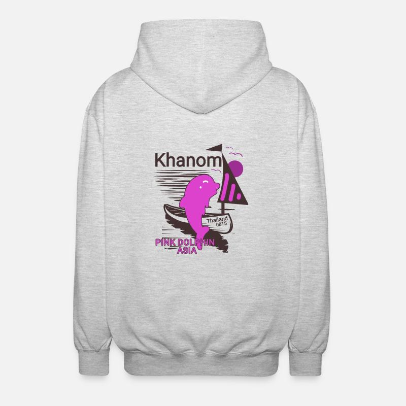 Dolphin lover gift - Unisex Kapuzenjacke - Hellgrau meliert