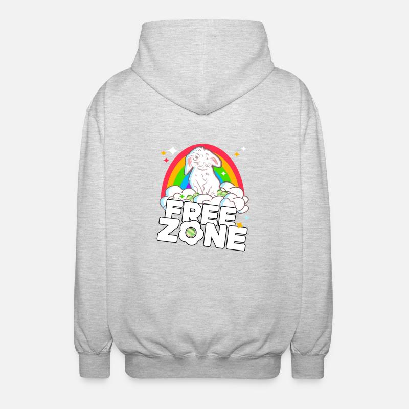 Free Zone Easter - Unisex Hooded Jacket - light heather grey