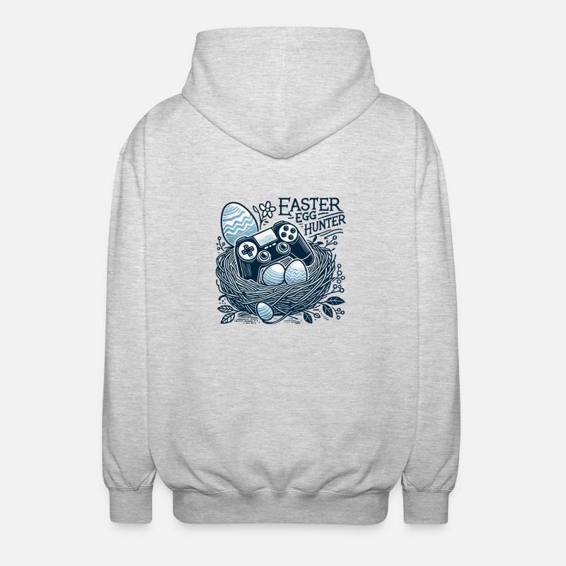 Oster Eierjäger Gaming Controller Nest - Unisex Kapuzenjacke - Hellgrau meliert