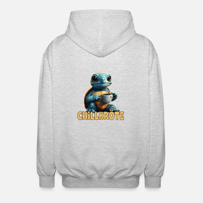 Chill Toad Pun Turtle - Unisex Hooded Jacket - light heather grey