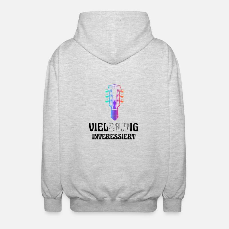 Guitar multi-stringed interested - Unisex Hooded Jacket - light heather grey