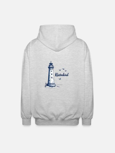 Küstenkind - Unisex Kapuzenjacke - Hellgrau meliert