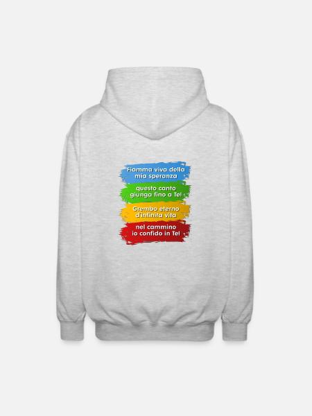 Roma 2025 Inno del giubileo Jubilee italiano - Felpa unisex con cappuccio - grigio chiaro melange