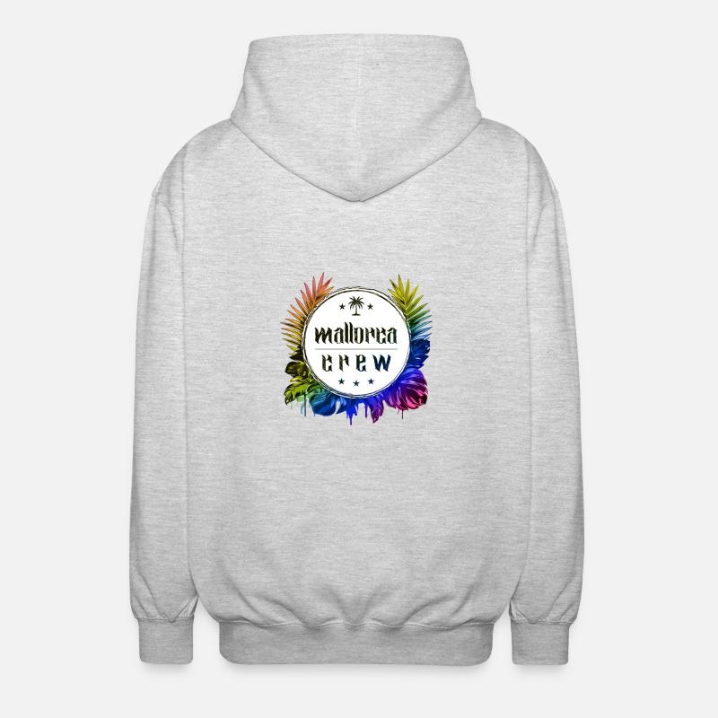 Mallorca Crew Bunt - Unisex Kapuzenjacke - Hellgrau meliert