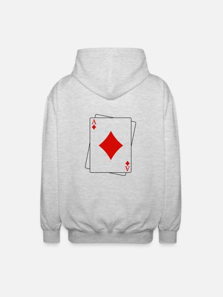 Ace of Caro - Unisex Kapuzenjacke - Hellgrau meliert