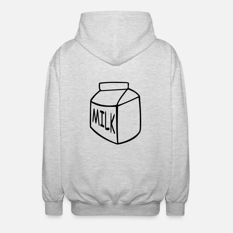milch - Unisex Kapuzenjacke - Hellgrau meliert