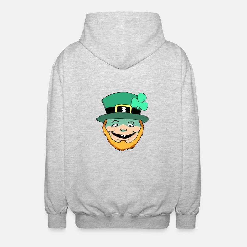 Der glückliche Kobold - Unisex Kapuzenjacke - Hellgrau meliert