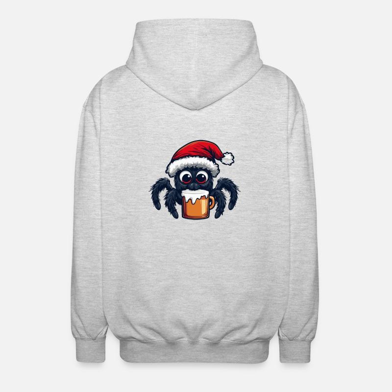 Bière de Noël Spider Tarantula - Veste à capuche unisexe - gris clair chiné