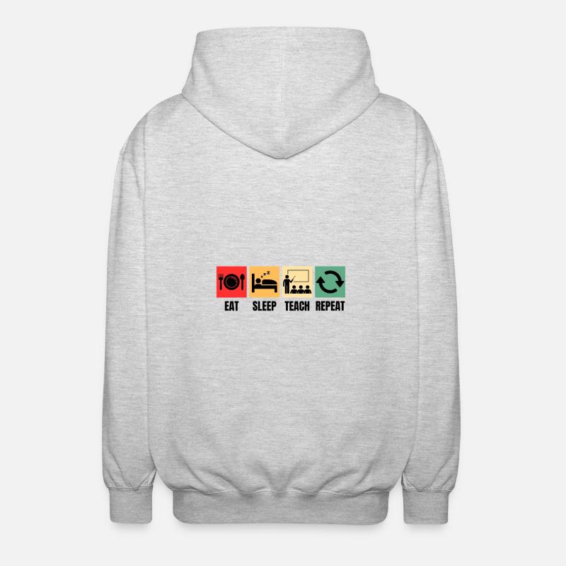 Enseignant Passion Professeur Humour - Veste à capuche unisexe - gris clair chiné