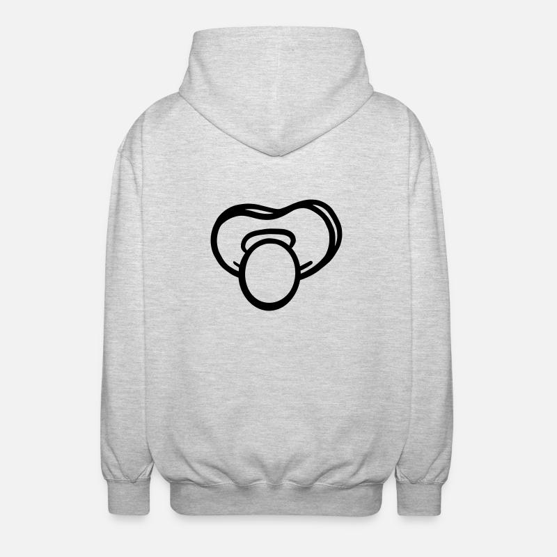 Schnuller Vector - Unisex Kapuzenjacke - Hellgrau meliert
