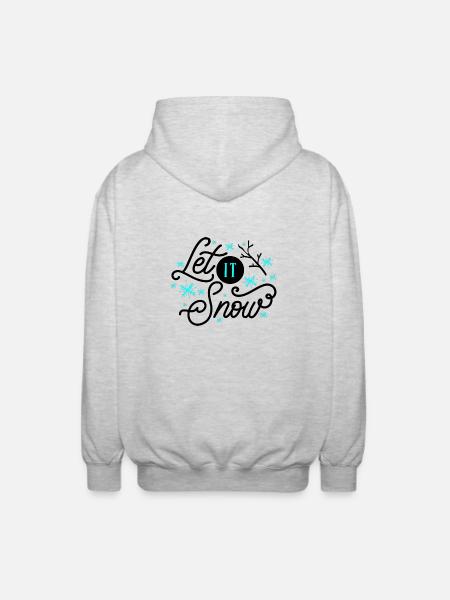 Let it Snow - Unisex Hooded Jacket - light heather grey