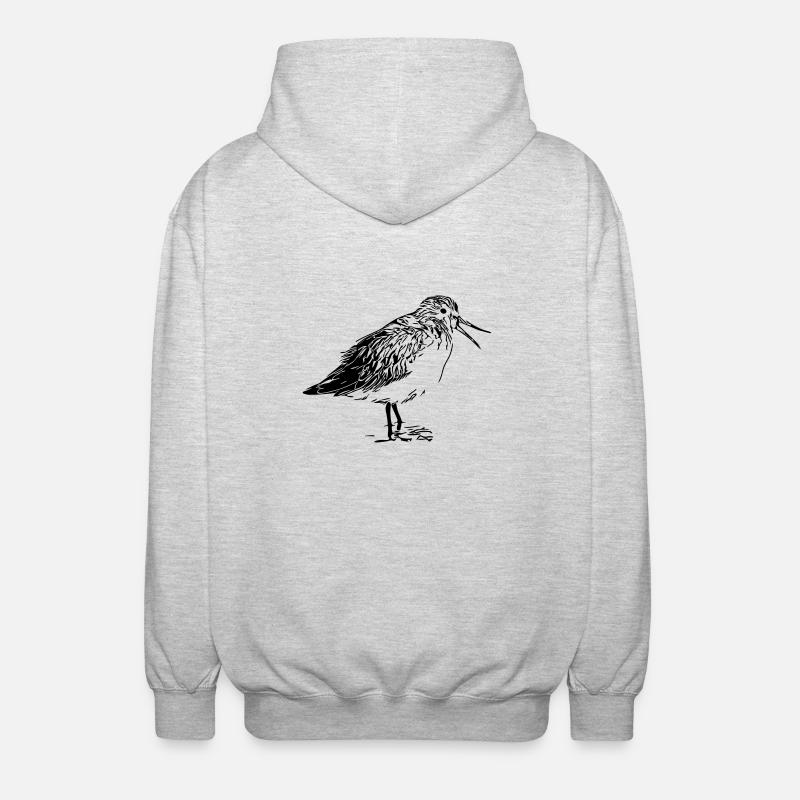 Coureur de la rivière Oiseau - Veste à capuche unisexe - gris clair chiné