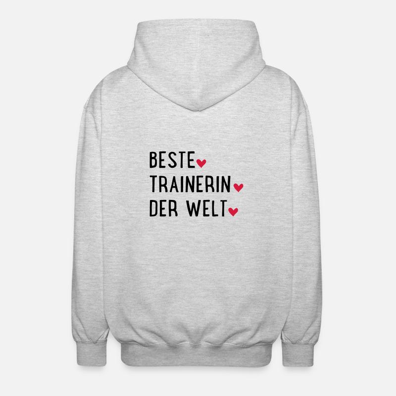 beste trainerin - Unisex Kapuzenjacke - Hellgrau meliert