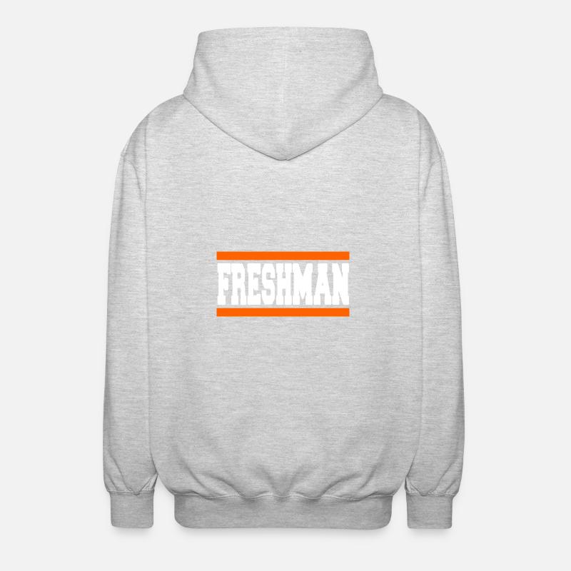 Freshman Year Bold Block Statement - Unisex Kapuzenjacke - Hellgrau meliert