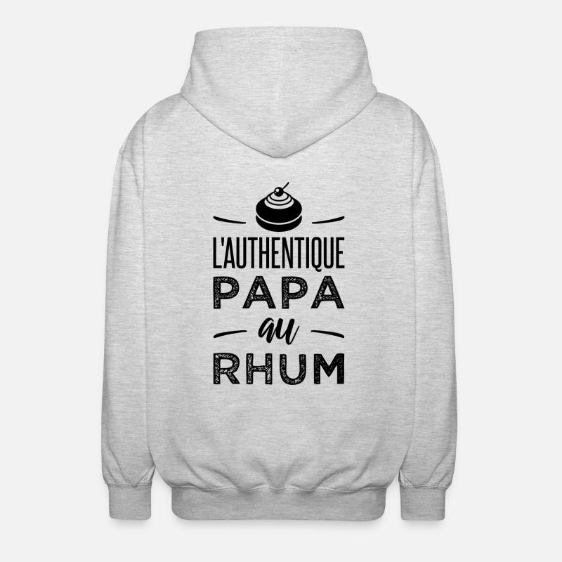 L'authentique papa au rhum - Veste à capuche unisexe - gris clair chiné