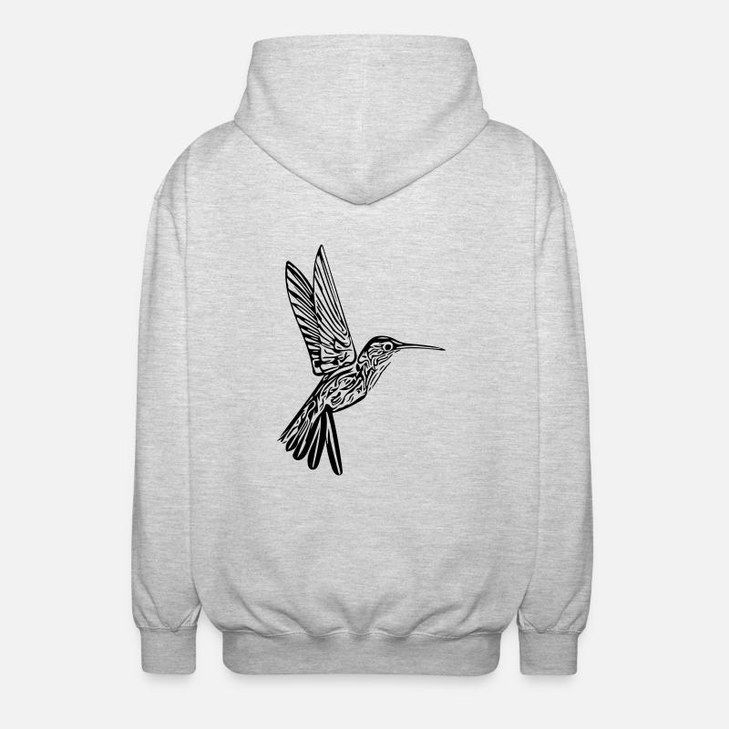 Kolibri - Unisex Kapuzenjacke - Hellgrau meliert