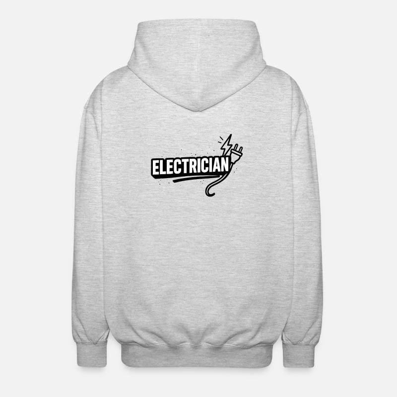 Flash de câble Motif d’Électricien - Veste à capuche unisexe - gris clair chiné