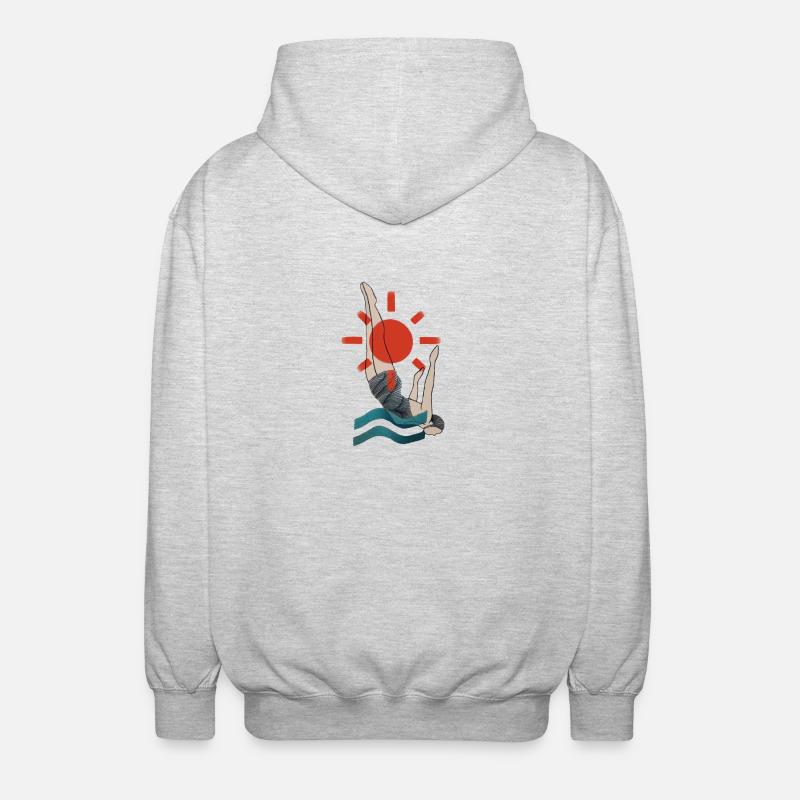Plunge - Veste à capuche unisexe - gris clair chiné