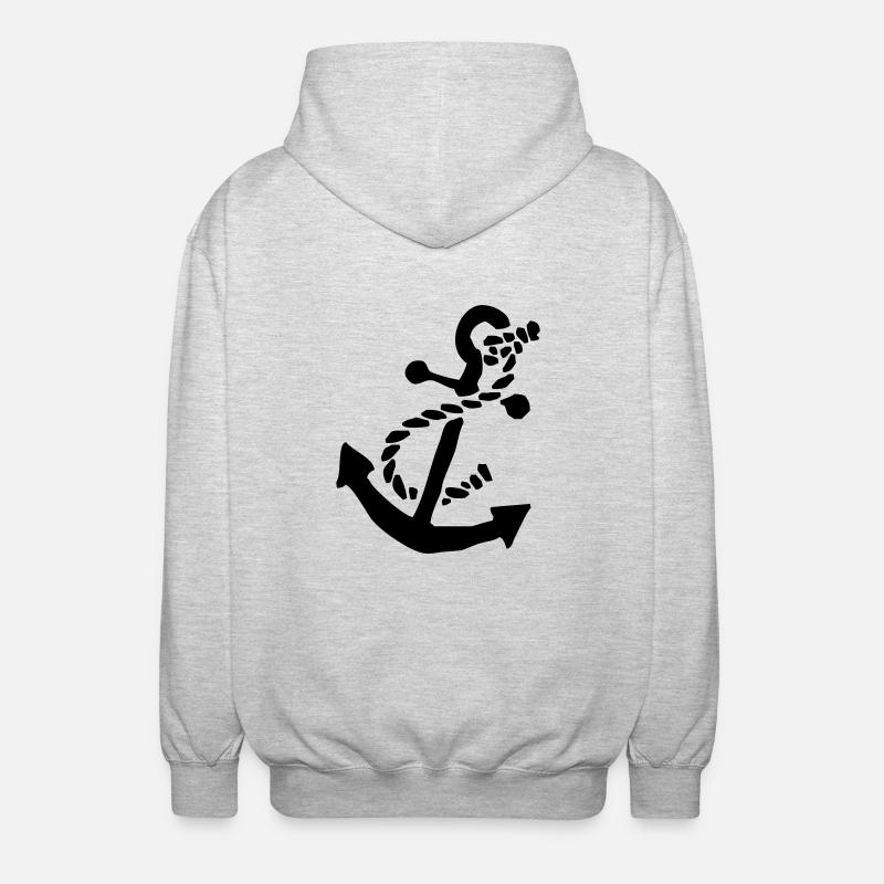 Anker 2 - Unisex Kapuzenjacke - Hellgrau meliert