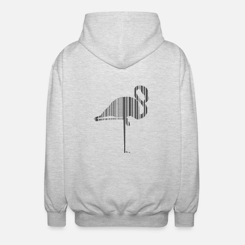 Fla:mingo Barcode - Unisex Kapuzenjacke - Hellgrau meliert