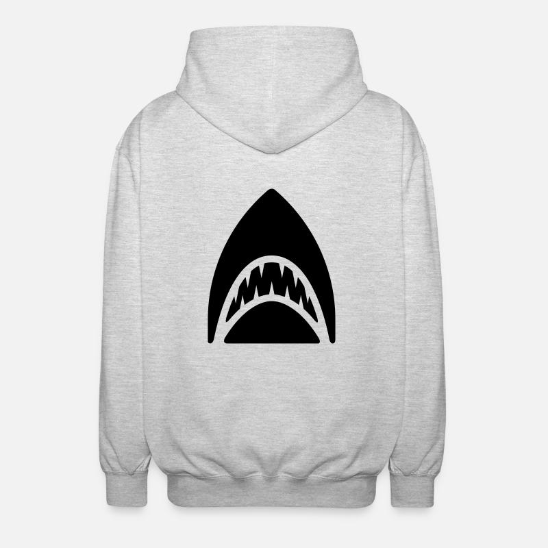 requin - Veste à capuche unisexe - gris clair chiné